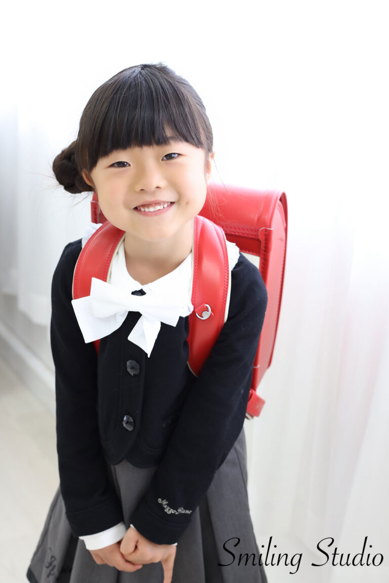 笑顔を残す入学写真